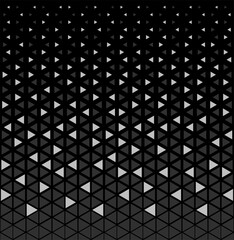 Halftone triangles pattern. Abstract geometric gradient background.