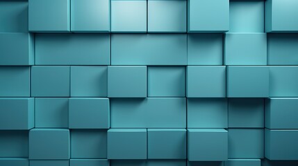 3d blue cube wall background wallpaper - obrazy, fototapety, plakaty