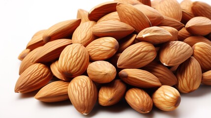 close up on almonds  