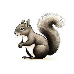 illustration of  squirrel  on white background