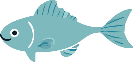 Naklejka premium Adorable vector silhouettes of sea creatures for a playful and lively touch to any design. Enjoy the charm of these cute sea life elements.