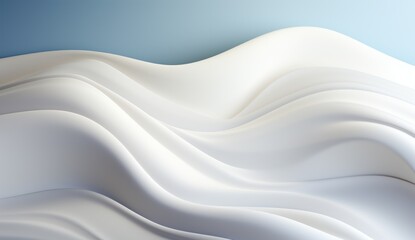 Obraz premium 3D wave gentle background wallpaper white and blue blank bend soft