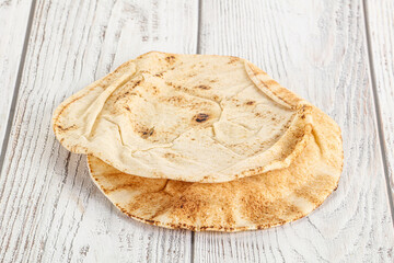 Traditional eastern round pita bread