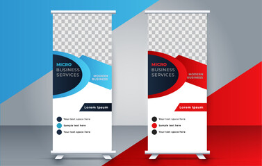 vector creative Roll up banners template
