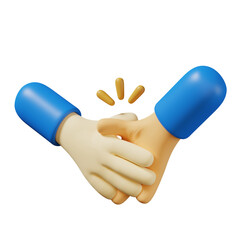 handshake between two people 3d icon