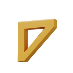 Triangle ruler 3d icon