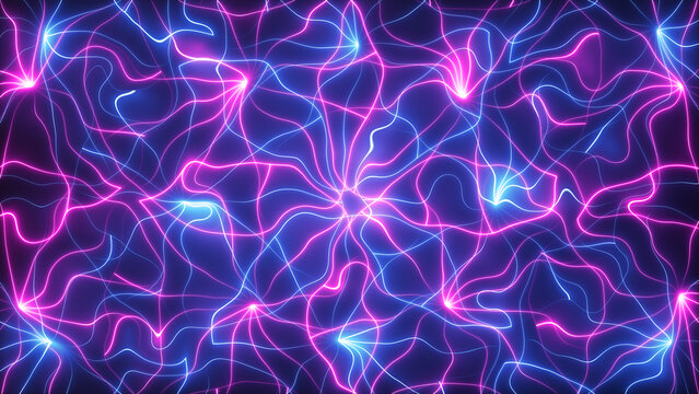 abstract neon lights futuristic technology background