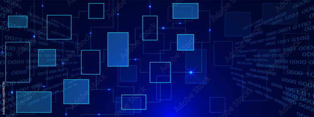 Poster digital data flow or digital information technology concept. big data visualization or wireless data