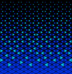 Halftone triangles pattern. Abstract geometric gradient background.