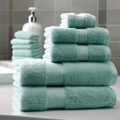 Cozy Towel Set for a Relaxing Bath, generative AI