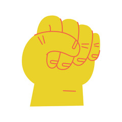 Cartoon hands abstract drawn comic. Set of Hand color different signs, gestures and symbols. Palm and fingers. Modern flat style. Vector illustration isolated on background