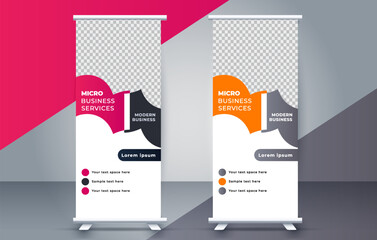 vector creative Roll up banners template
