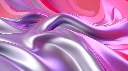 Fototapeta premium wallpaper abstrack organic liquid ilustration silver pink