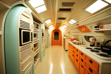 Obraz premium Inside the Advanced Medical Center of an Alien Spacecraft Station - Generative AI