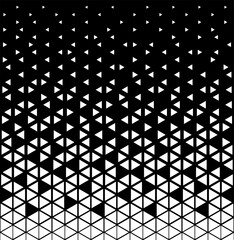 Halftone triangles pattern. Abstract geometric gradient background.