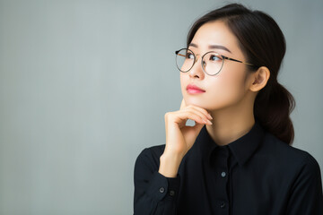 Portrait of a young beautiful Asian businesswoman