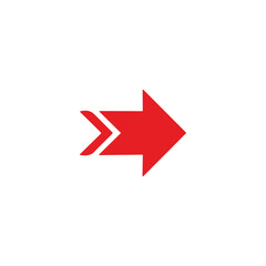 red arrow icon vector 