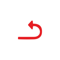 red arrow icon vector 
