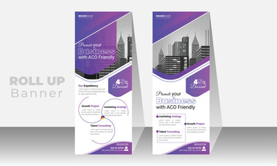 Modern Business Roll up Banner design and A simple, modern, flat & clean  Roll up Banner design .