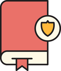 Book and Shield Icon

