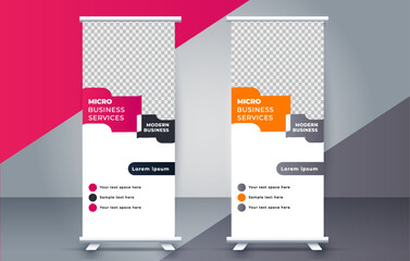 vector creative Roll up banners template

