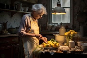 Fototapeta na wymiar Lady female elderly person women grandmother portrait mature healthy old senior adult caucasian