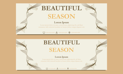 beautiful season horizontal banner template. Suitable for web banner, banner and internet ads