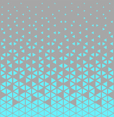 Halftone triangles pattern. Abstract geometric gradient background.