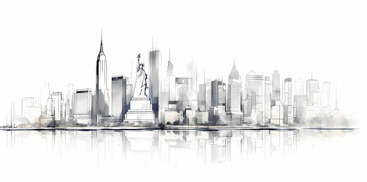 line drawing  New York City