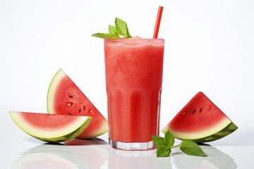 fresh watermelon juice with watermelon fruit