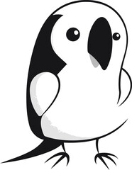 cute penguin cartoon on white background. vector illustration eps10