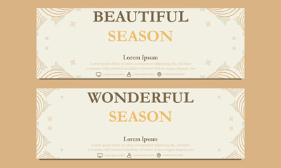 beautiful season horizontal banner template. Suitable for web banner, banner and internet ads