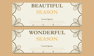 soft color beautiful floral horizontal banner template. Suitable for web banner, banner and internet ads