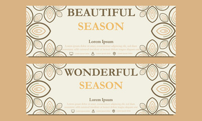 soft color beautiful floral horizontal banner template. Suitable for web banner, banner and internet ads