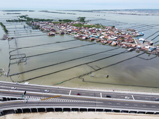 The Condition of Indonesian Infrastructure for the Toll road over the sea on the north coast of Java, Semarang-demak toll road, Central Java