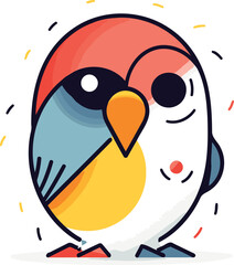 Cute cartoon penguin. Vector illustration in a flat style.
