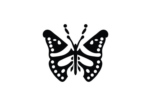 minimal style Admiral Butterfly icon illustration design