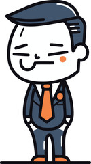 Vector illustration of businessman cartoon character in flat design. Businessman cartoon character.