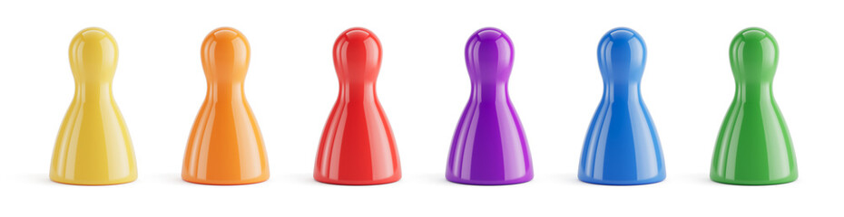 Colorful leasure board game pawn