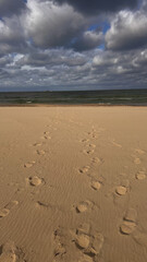 footprints on the sand