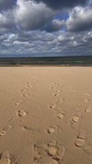 footprints on the beach