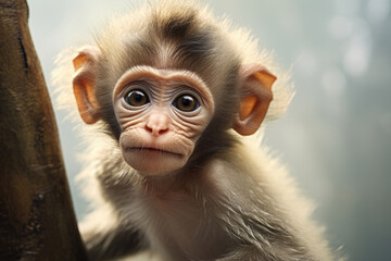 Portrait of monkey child