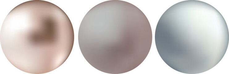 set of light precious balls on transparent background