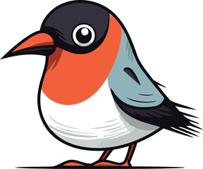 Bullfinch isolated on a white background. Vector illustration. EPS 10