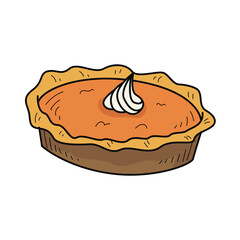 Pumpkin Pie Stickers Illustration 