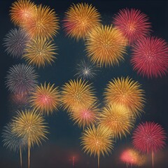 golden color variety of firework