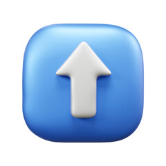 Top Arrow 3d icon illustration or top direction arrow icon illustration