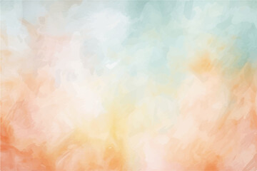 Abstract Blue and orange watercolor pastel background - obrazy, fototapety, plakaty