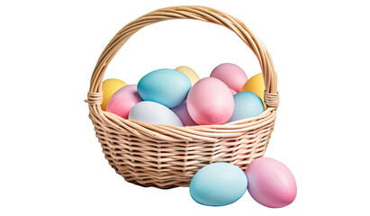 Fototapeta na wymiar Subtle Ombre Easter Egg from Violet Pink Yellow Blue isolated on transparent background cutout PNG