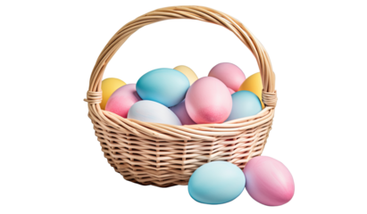 Subtle Ombre Easter Egg from Violet Pink Yellow Blue isolated on transparent background cutout PNG